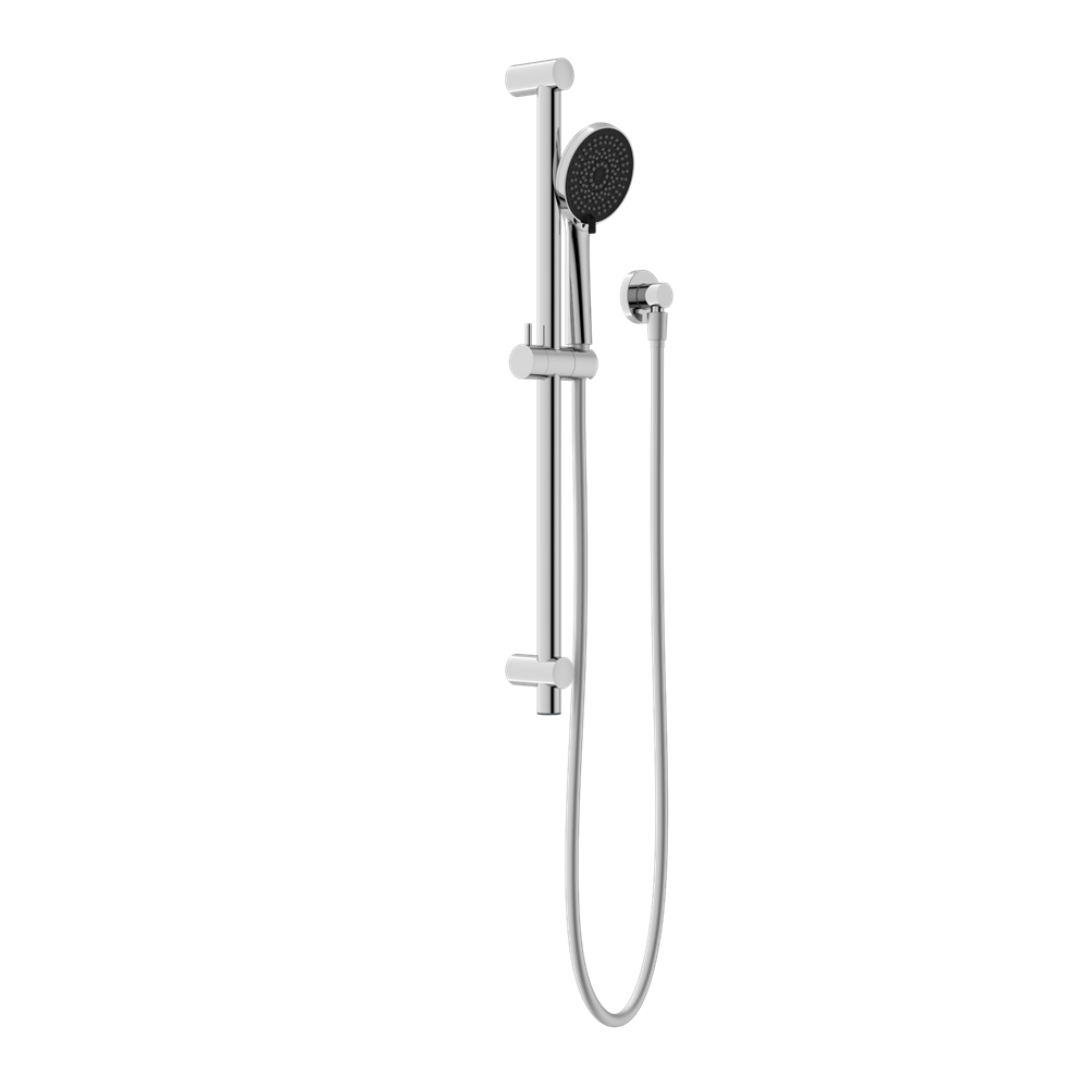 Nero Round Metal Project Shower Rail - Chrome