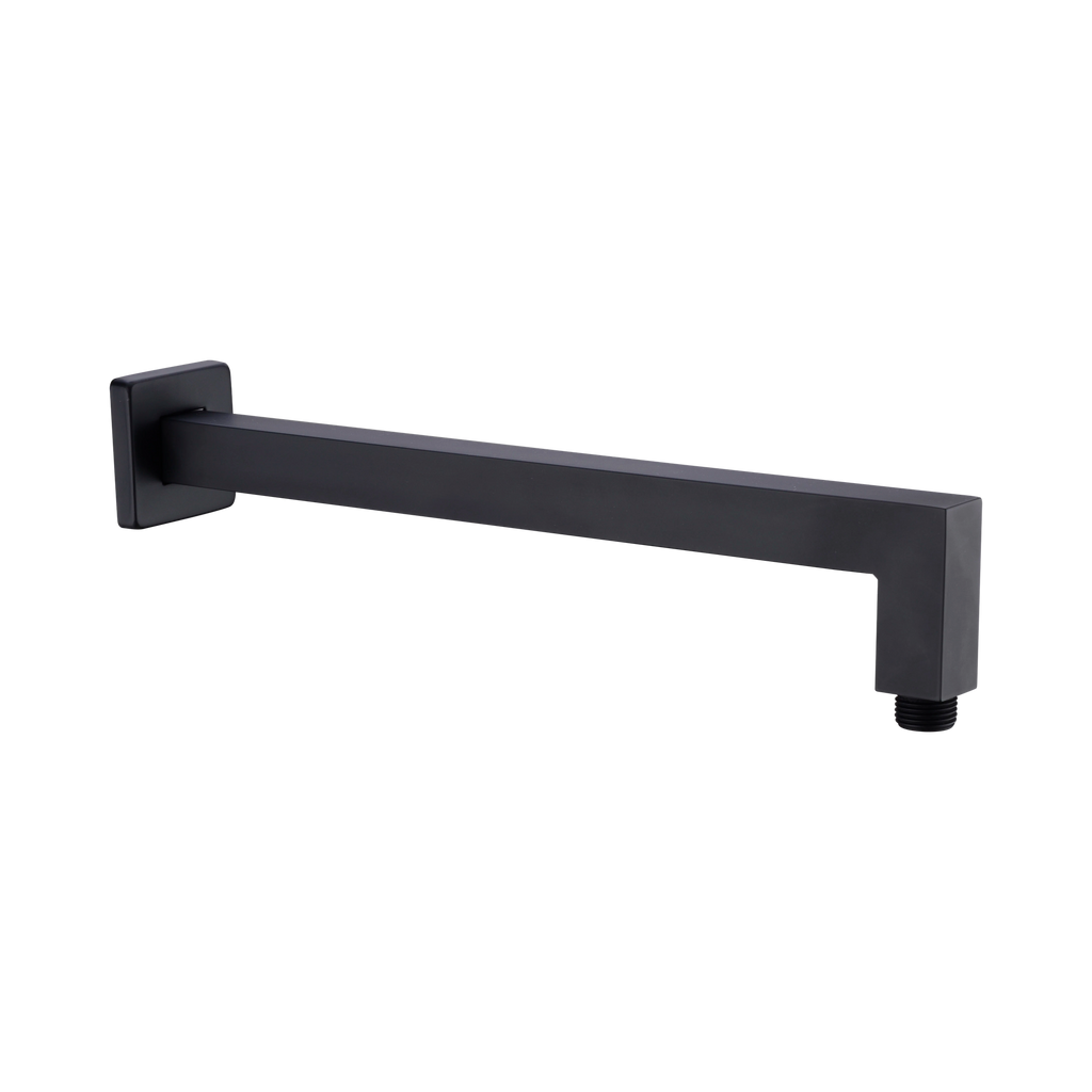 Nero Square Wall Mounted Shower Arm - Matte Black