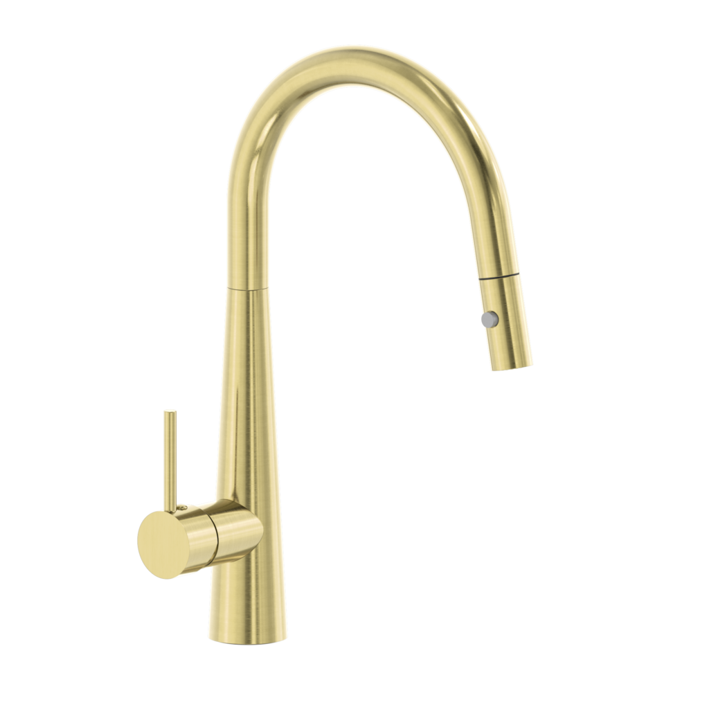 Nero Dolce Pull Out Kitchen Mixer With Veggie Spray Function - Brushed Gold