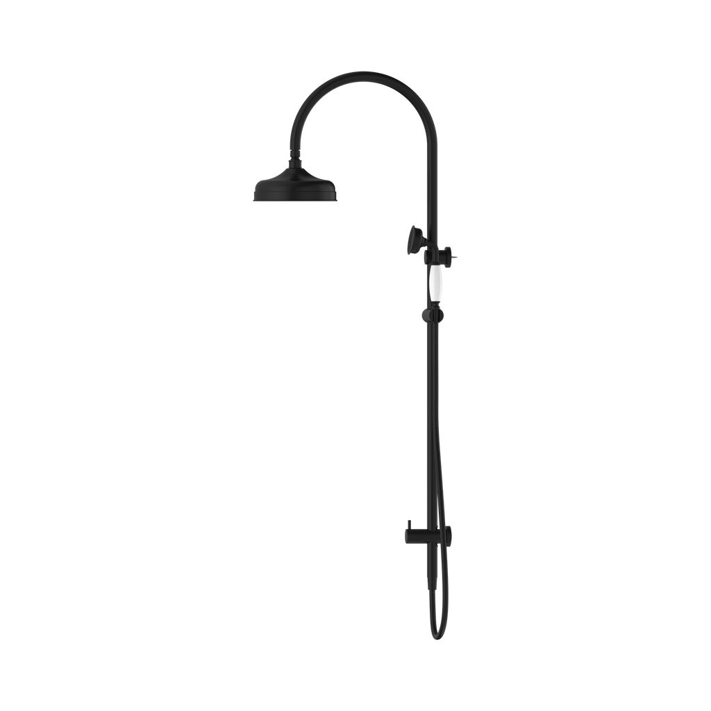 Nero York Twin Shower With Metal Shower - Matte Black