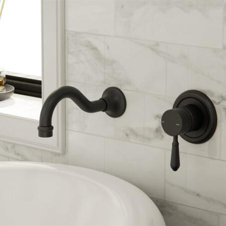 Nero York Shower Mixer With Lever - Matte Black