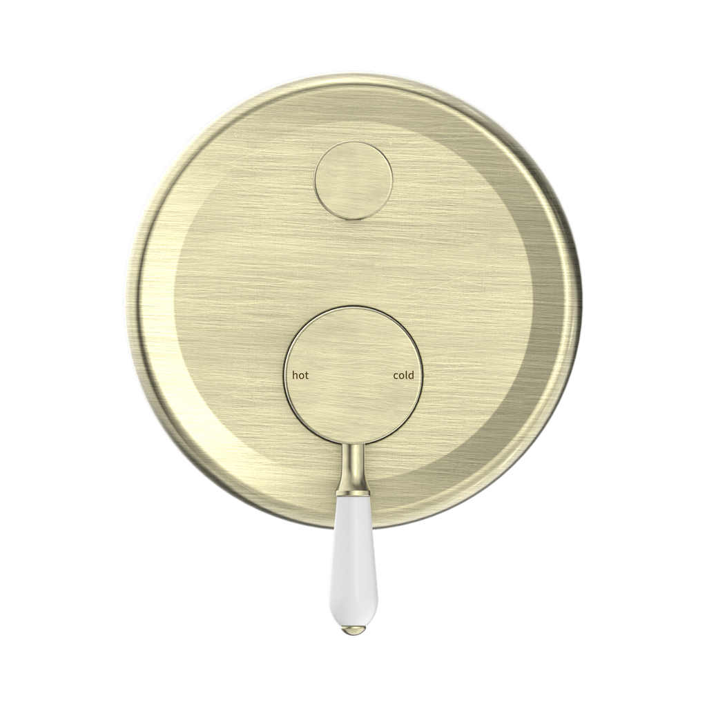 Nero York Shower Mixer With Lever - Aged Brass