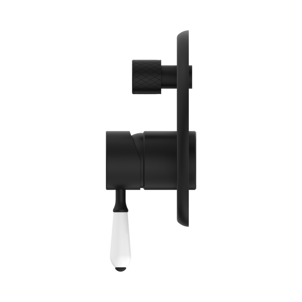 Nero York Shower Mixer With Diverter - Matte Black
