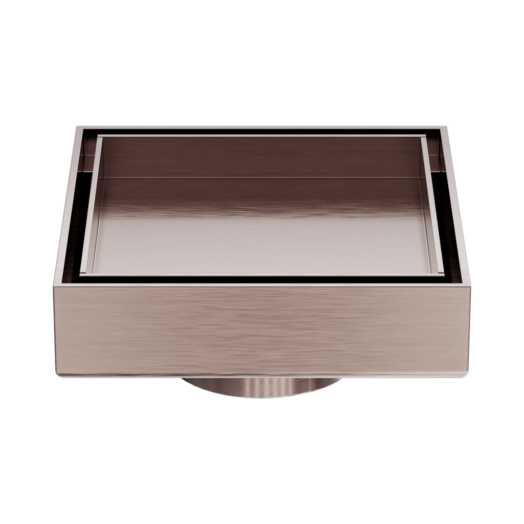Nero Tile Insert Floor Waste 50mm Outlet - Brushed Bronze