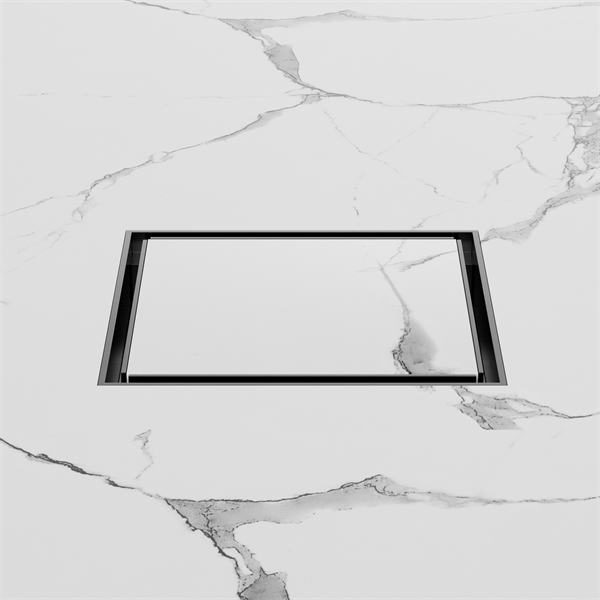 Nero Tile Insert Floor Waste 100mm Outlet - Gunmetal Grey