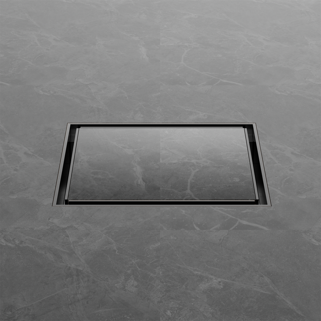 Nero Tile Insert Floor Waste 100mm Outlet - Gunmetal Grey