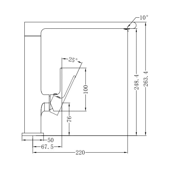 Nero Bianca Sink Mixer - Chrome