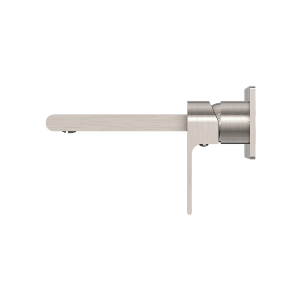 Nero Bianca Wall Basin/Bath Mixer - Brushed Nickel