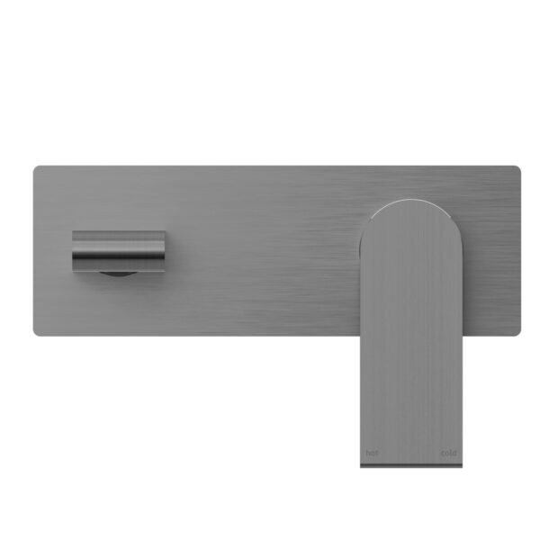 Nero Bianca Wall Basin/Bath Mixer - Gunmetal