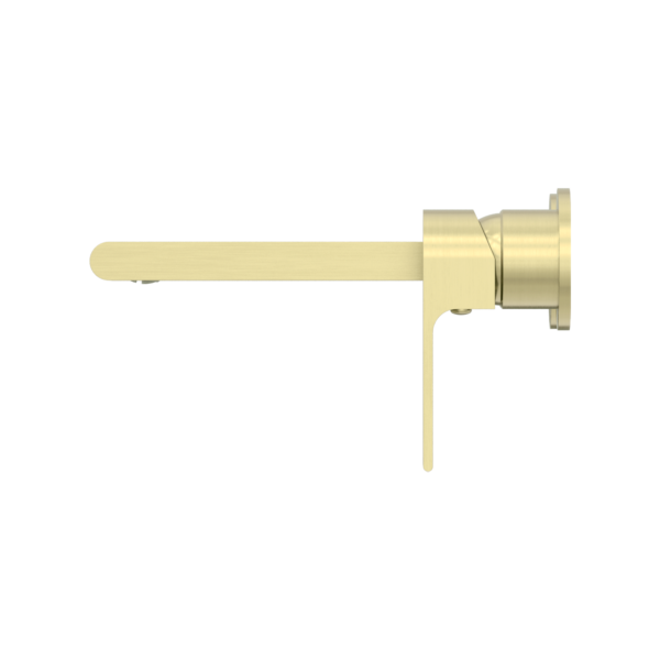 Nero Bianca Wall Basin/Bath Mixer (Separate Back Plate) - Brushed Gold
