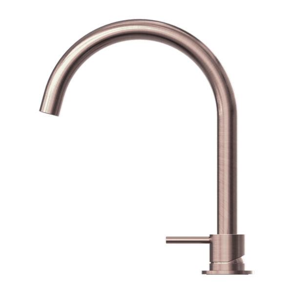 Nero Mecca Hob Basin Mixer with Round Swivel Spout - Brushed Bronze