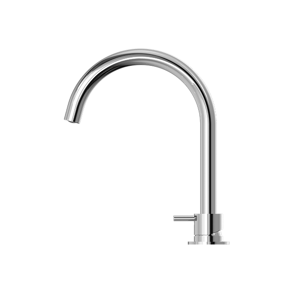 Nero Mecca Hob Basin Mixer with Round Swivel Spout - Chrome