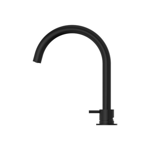 Nero Mecca Hob Basin Mixer with Round Swivel Spout - Matte Black