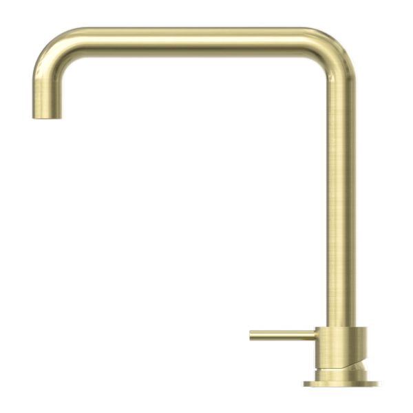 Nero Mecca Hob Basin Mixer with Square Swivel Spout - Brushed Gold
