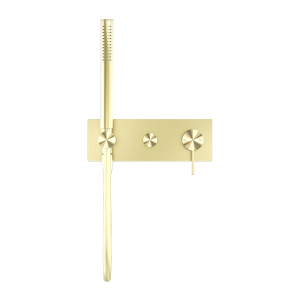 Nero Mecca Shower Mixer Diverter System - Brushed Gold