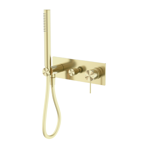 Nero Mecca Shower Mixer Diverter System - Brushed Gold
