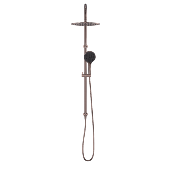 Nero Mecca Twin Shower with Air Shower II - Brushed Bronze