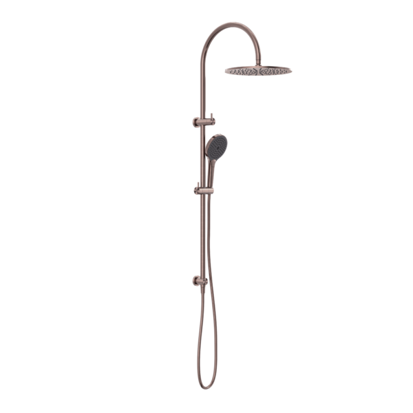 Nero Mecca Twin Shower with Air Shower II - Brushed Bronze