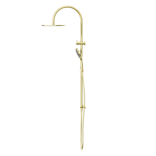 Nero Mecca Twin Shower with Air Shower II - Brushed Gold