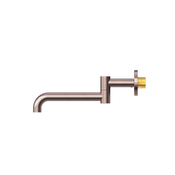 Nero Mecca Wall Mounted Swivel Basin/Bath Spout 225MM - Brushed Bronze