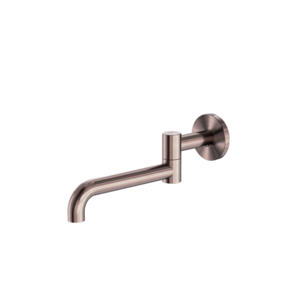 Nero Mecca Wall Mounted Swivel Basin/Bath Spout 225MM - Brushed Bronze