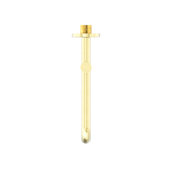Nero Mecca Wall Mounted Swivel Basin/Bath Spout 225MM - Brushed Gold