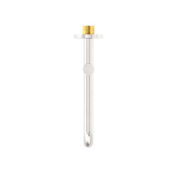 Nero Mecca Wall Mounted Swivel Basin/Bath Spout 225MM - Brushed Nickel