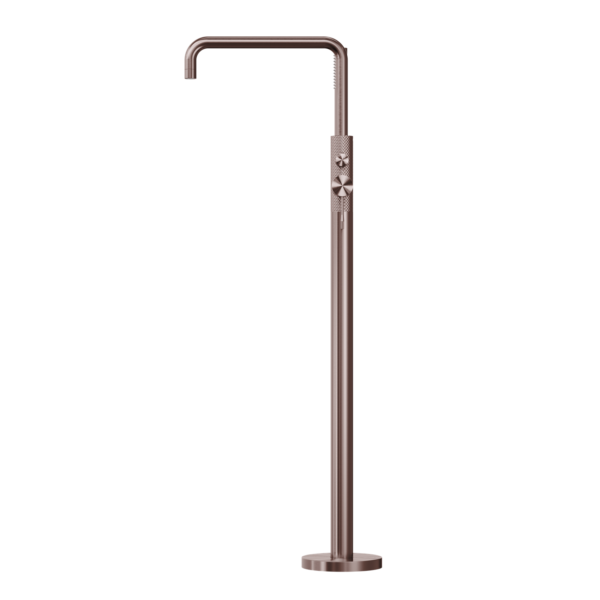Nero Opal Freestanding Bath Mixer with Handshower - Brushed Bronze