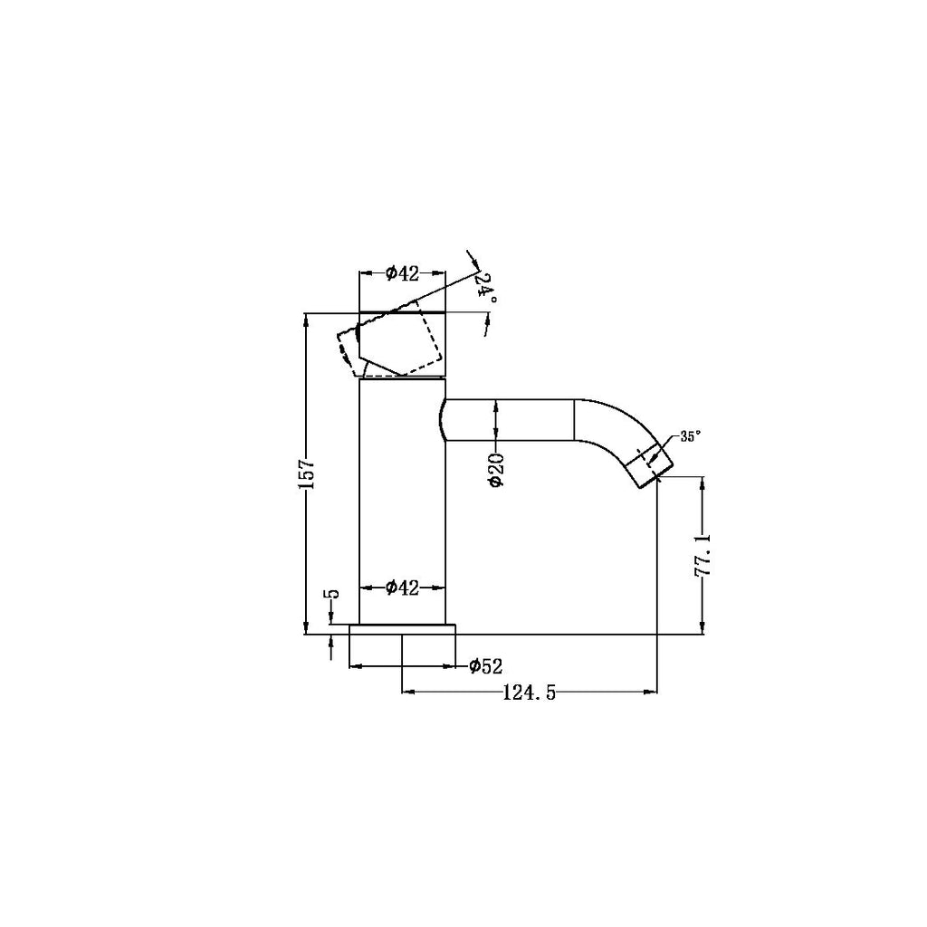 Nero ZEN SS316L Basin Mixer - Brushed Nickel