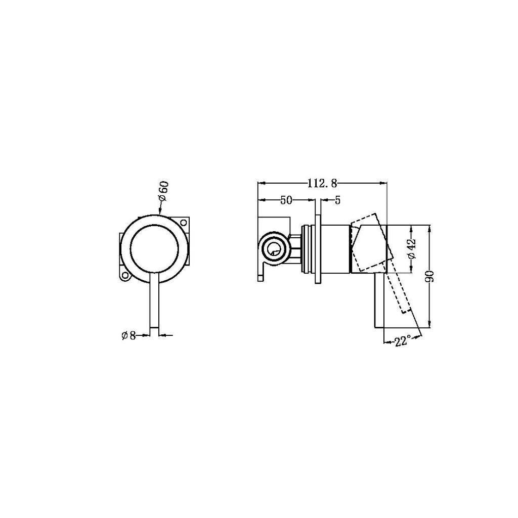 Nero ZEN SS316L Shower Mixer - Graphite