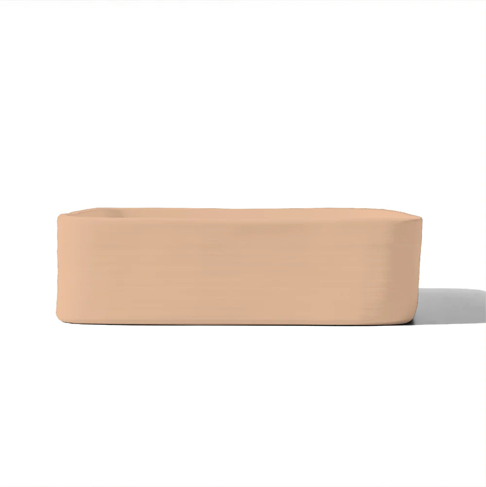 Nood Co Cast Basin Wall Hung - Pastel Peach