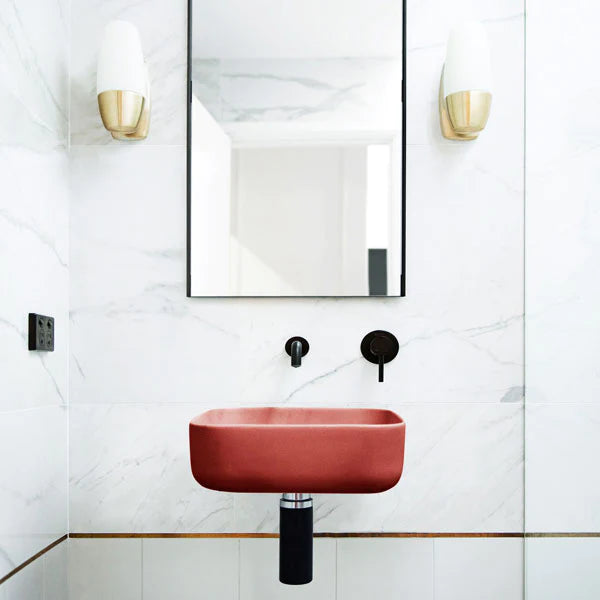 Nood Co Cube Basin Wall Hung - Musk