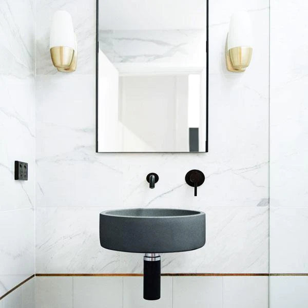 Nood Co Hoop Basin Wall Hung - Copan Blue