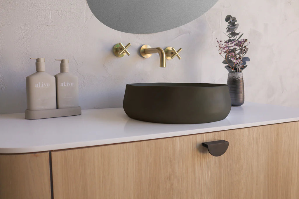 Nood Co Mill Basin Wall Hung - Mid Tone Grey