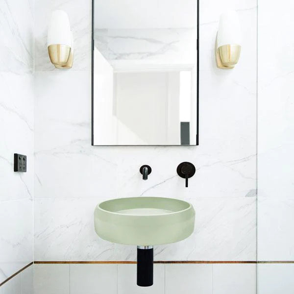 Nood Co Prism Circle Basin Wall Hung - Mint