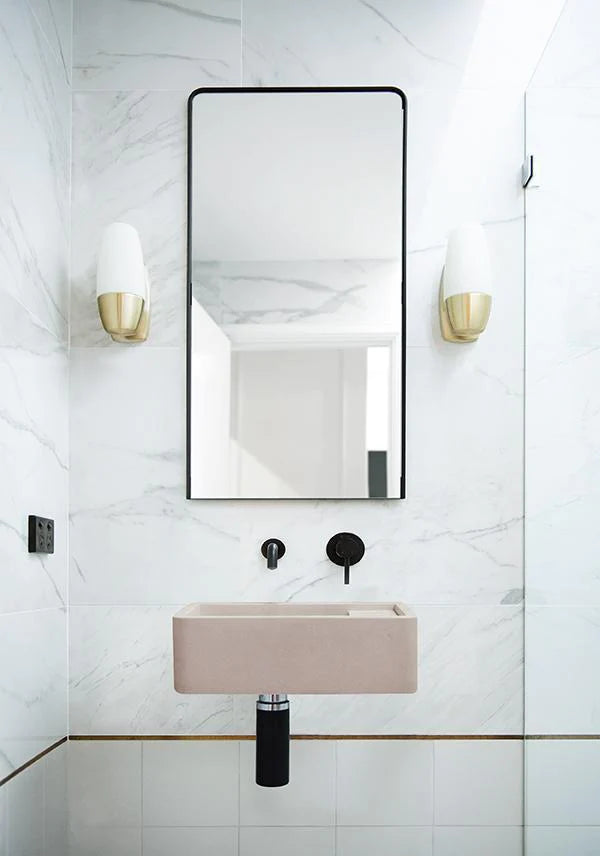 Nood Co Shelf 01 Basin Wall Hung - Blush Pink