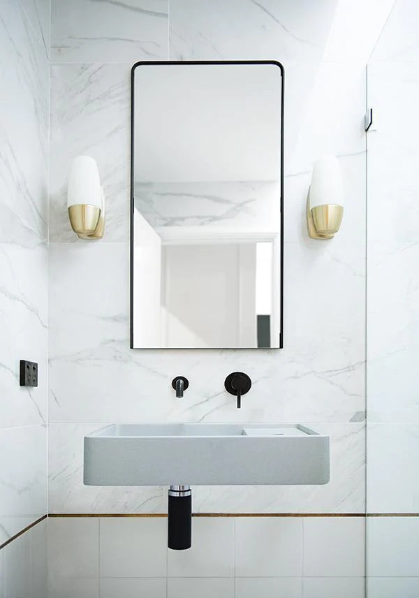 Nood Co Shelf 03 Basin Wall Hung - Sky Grey
