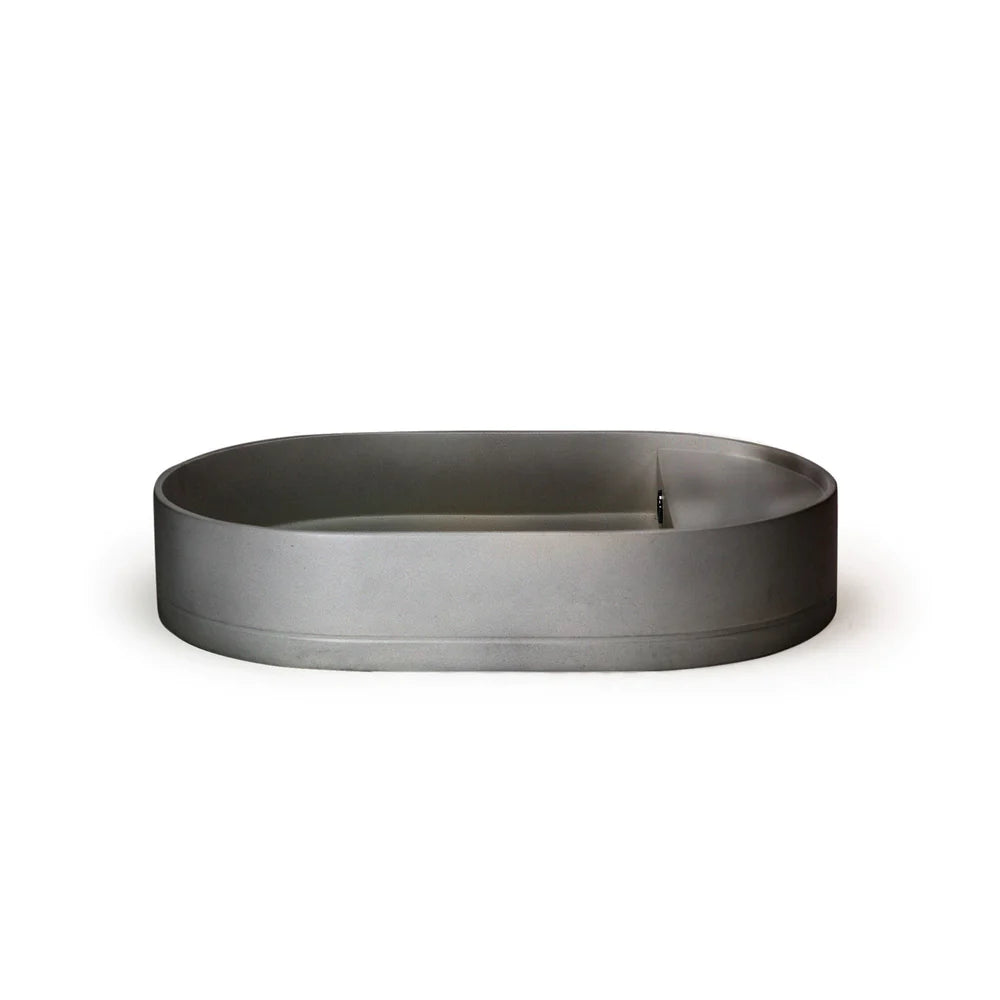 Nood Co Shelf Oval Basin Surface Mount - Mid Tone Grey