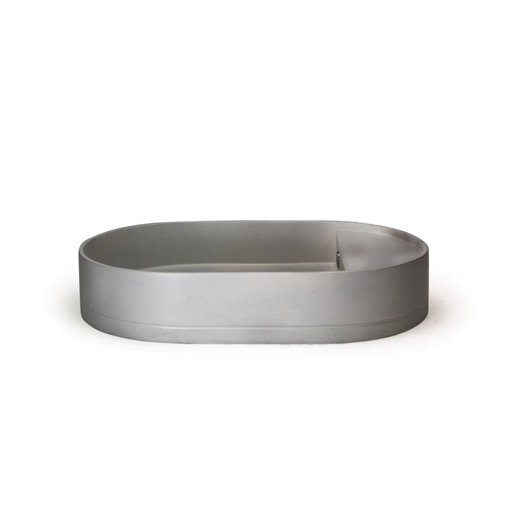 Nood Co Shelf Oval Basin Surface Mount - Sky Grey