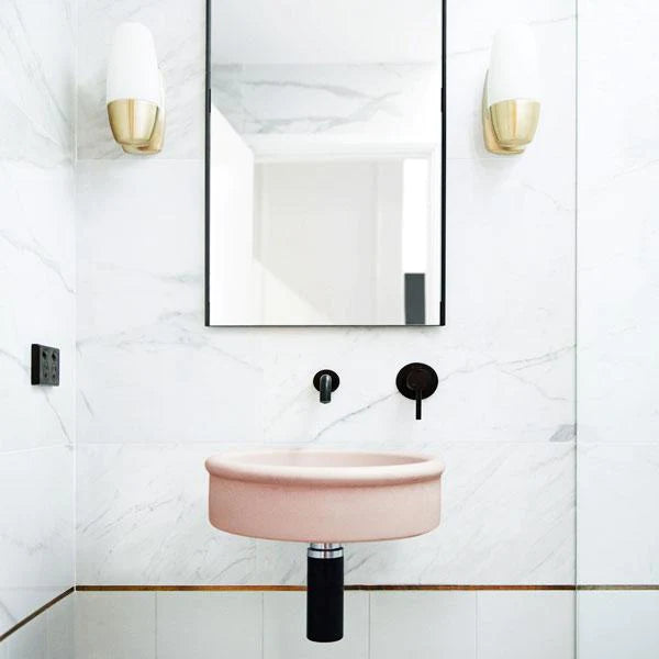 Nood Co Tubb Basin Wall Hung - Blush Pink