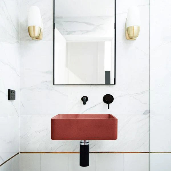 Nood Co Vesl Square Basin Wall Hung - Musk