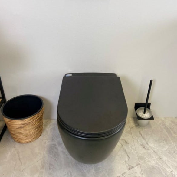 Nortono Wall Faced Toilet Pan Matte Black