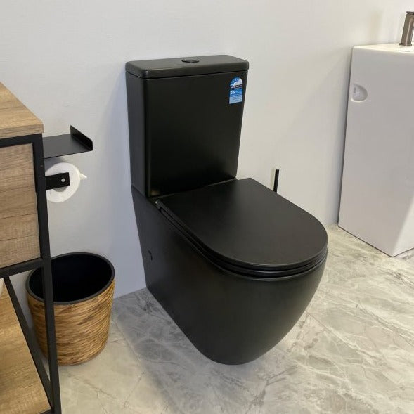 Nortono Back To Wall Toilet Suite Matte Black