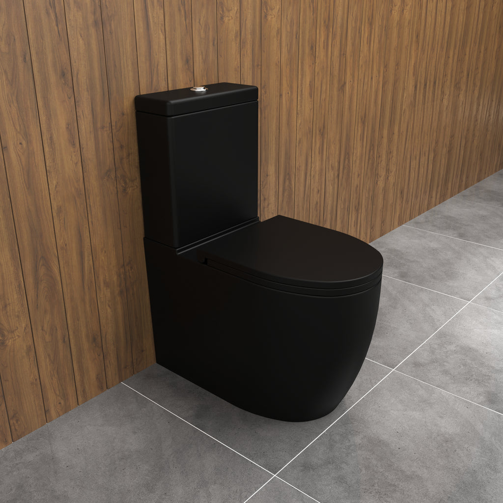 Nortono Back To Wall Toilet Suite Matte Black