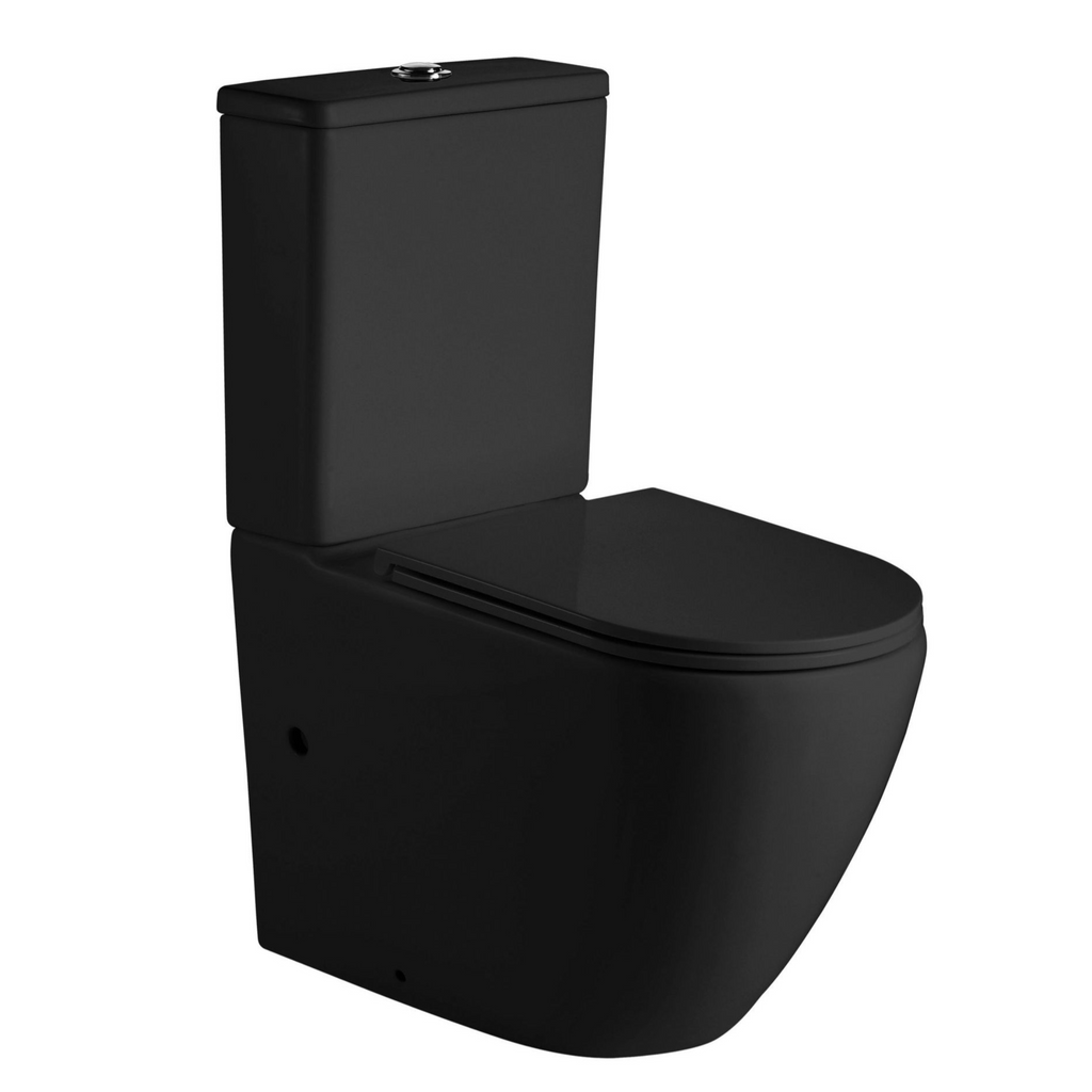 Nortono Back To Wall Toilet Suite Matte Black