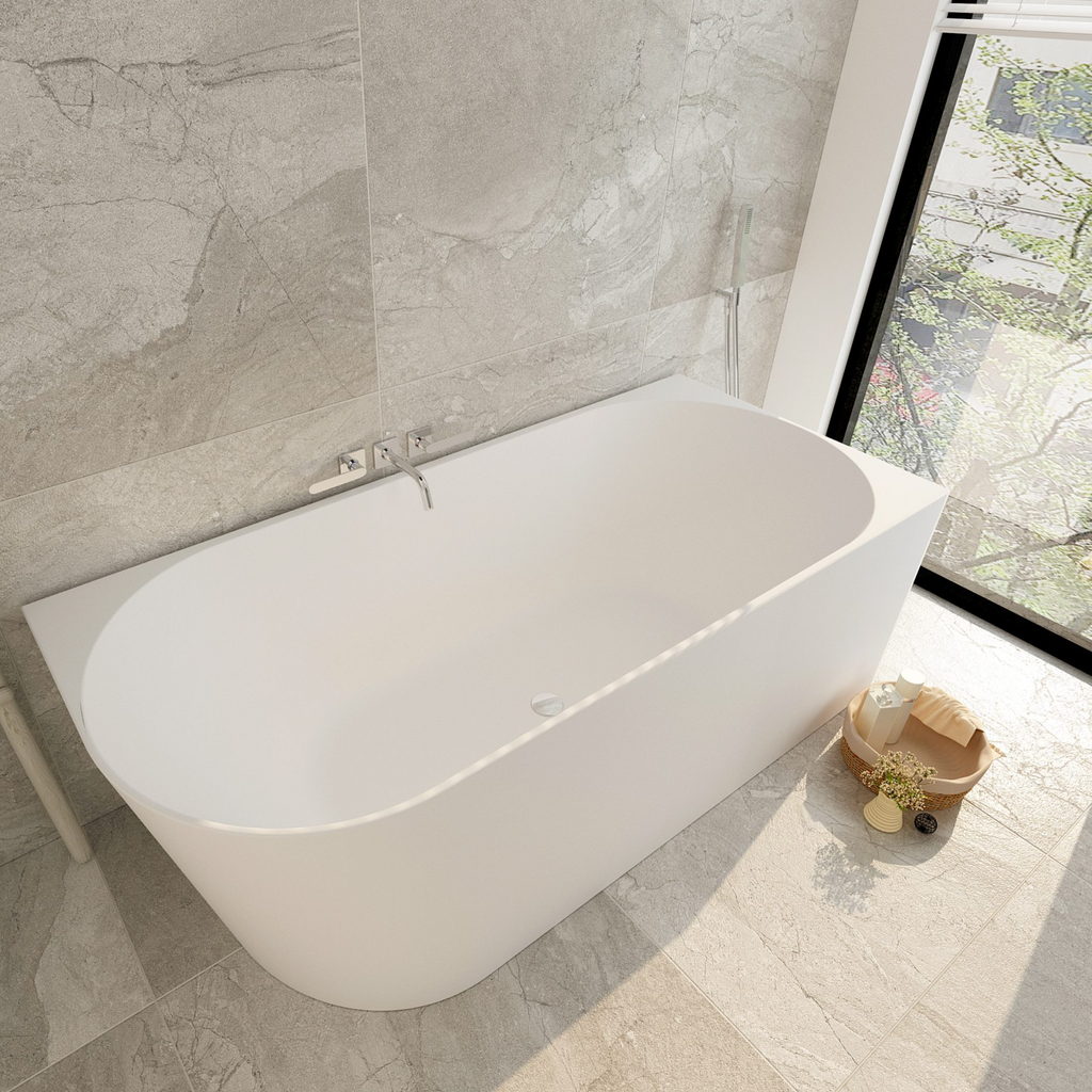 Novana Right Hand Corner Bathtub Gloss White
