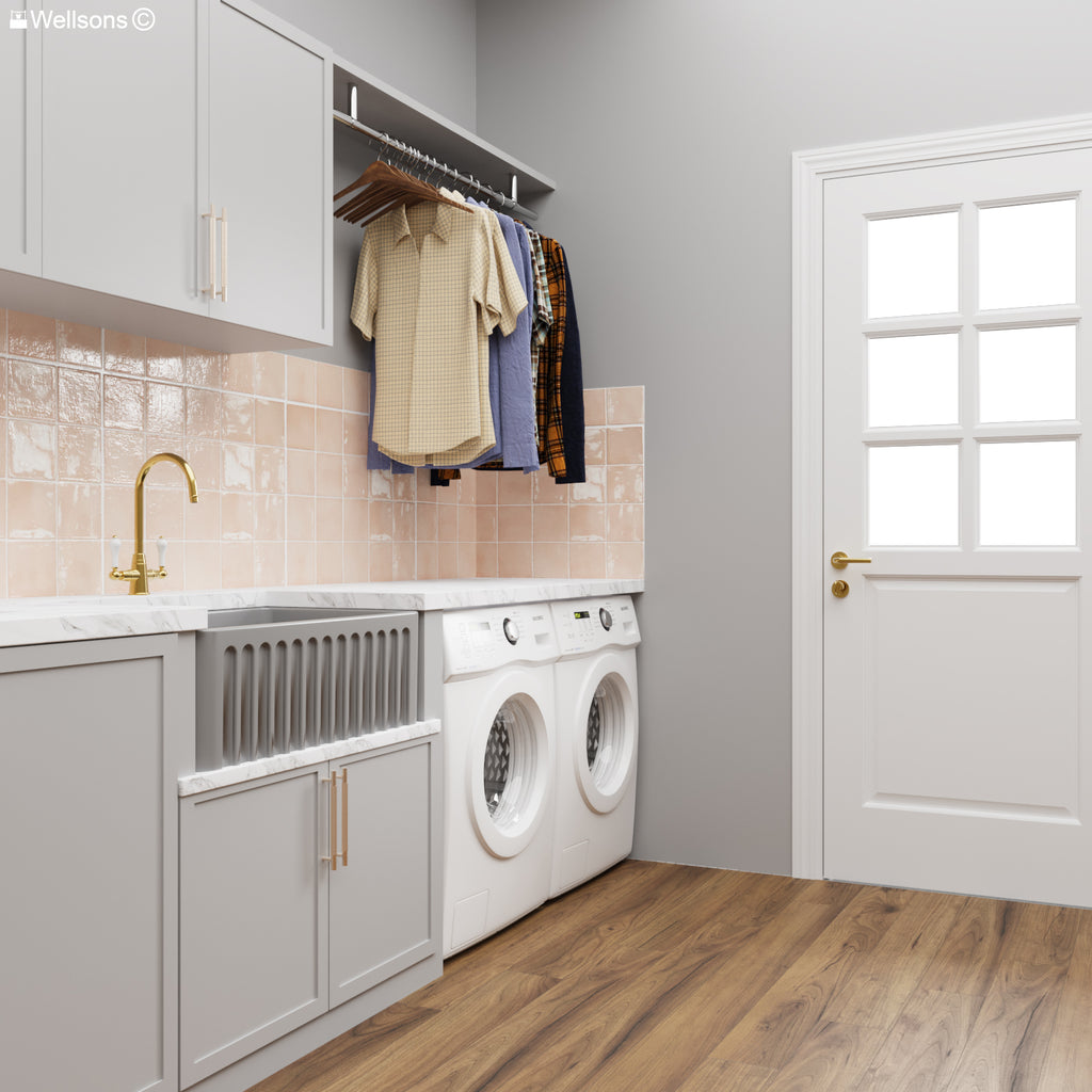 Turner Hastings Novi 60x46 Fireclay Concrete Look Butler Sink - Concrete