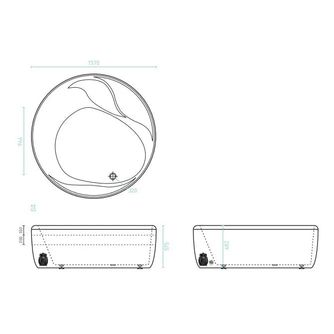 Decina Orion Freestanding Bath 1570mm