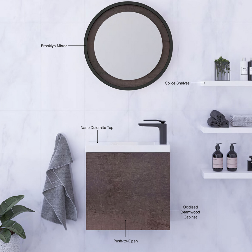 Timberline Ollie Wall Hung Compact Small Vanity