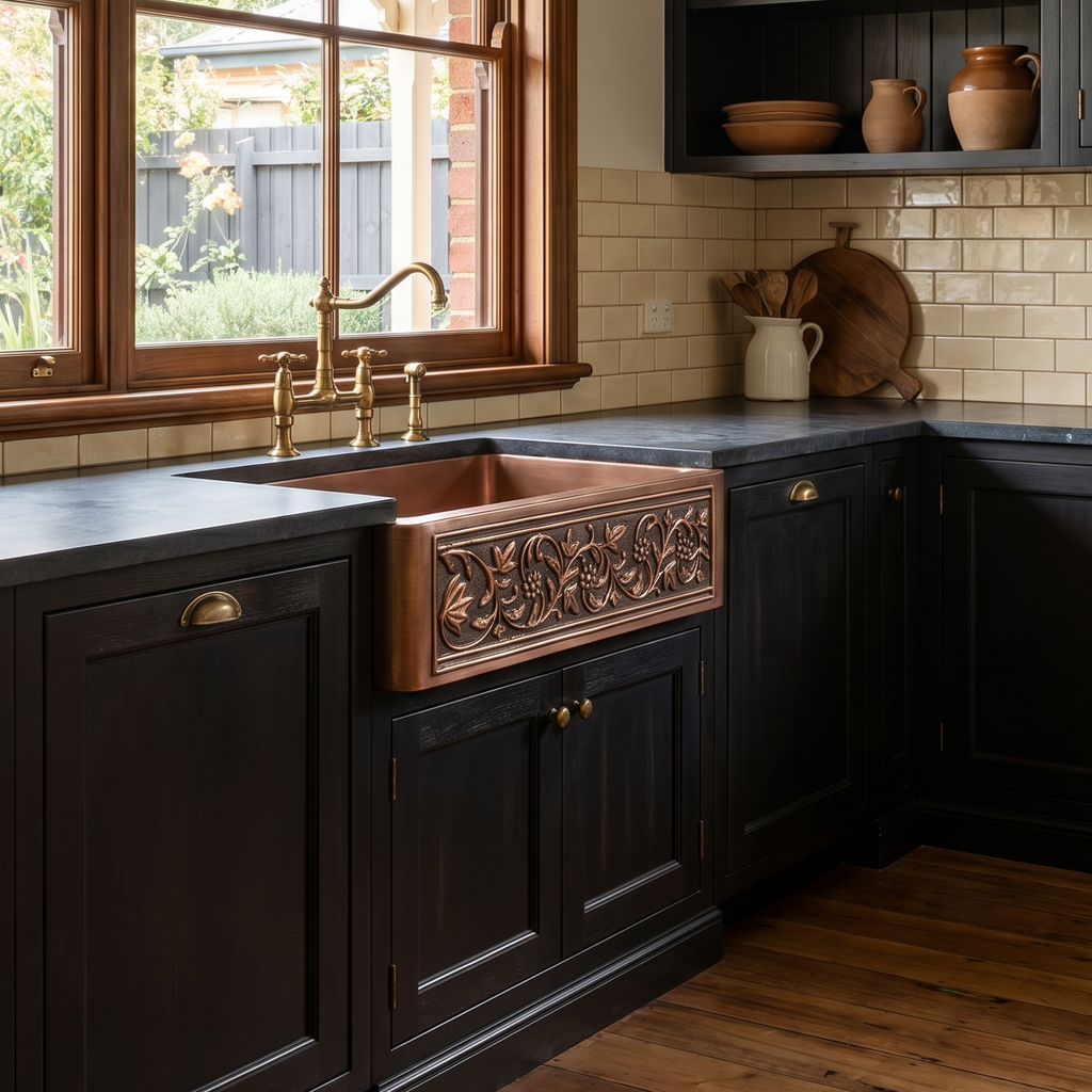 Orchard Genuine Copper Hand Crafted Farmhouse Sink